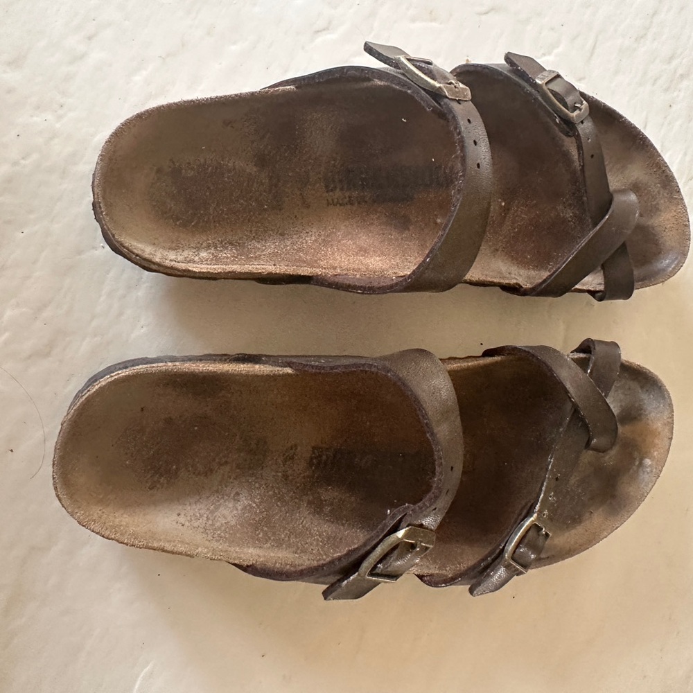 Birkenstock Dark Brown Leather Sandals ‘Mayari’ 9-9.5 40EU